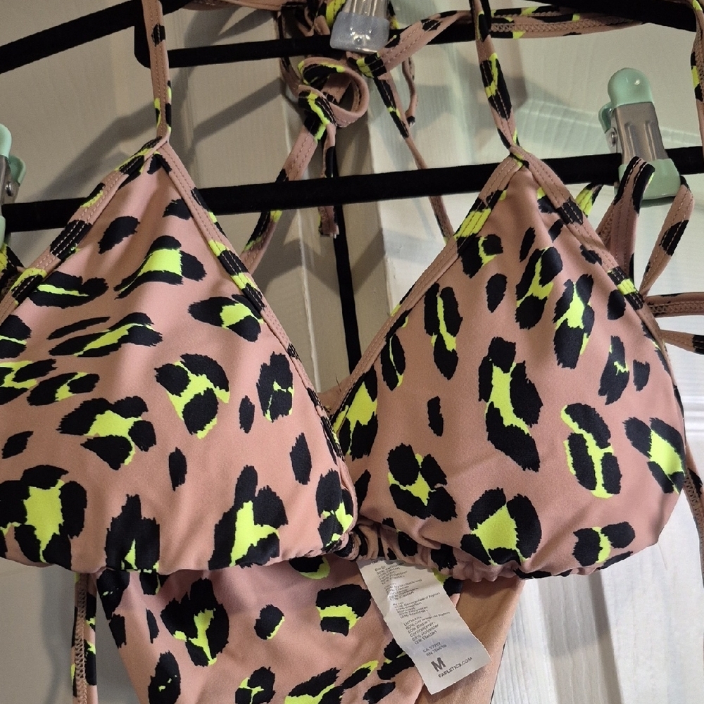 Fabletics Leopard Print Triangle Top And Bottom B… - image 7